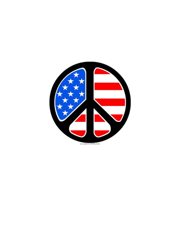 American Flag Peace Symbol