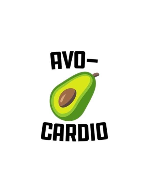 Avo-Cardio Avocado Emoji White