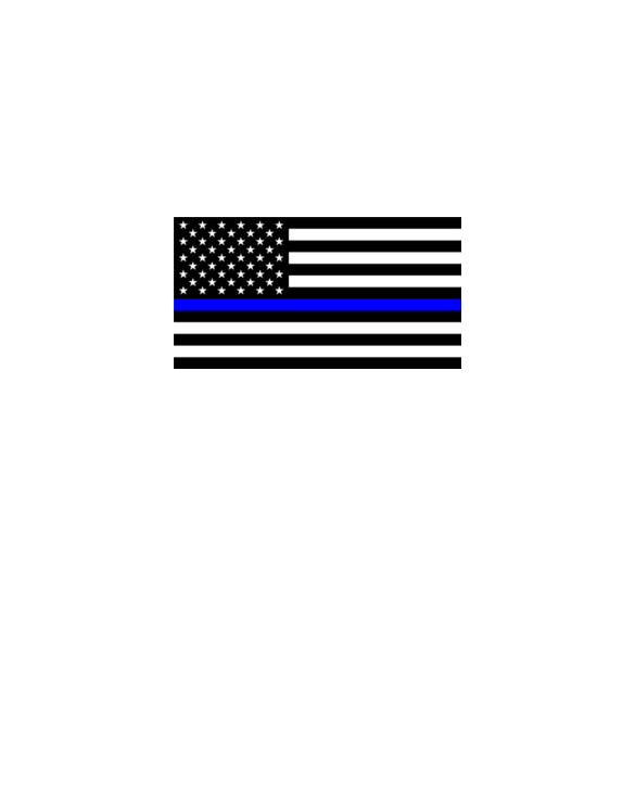 Blue Lives Matter US Flag Police Thin Blue T-Shirt