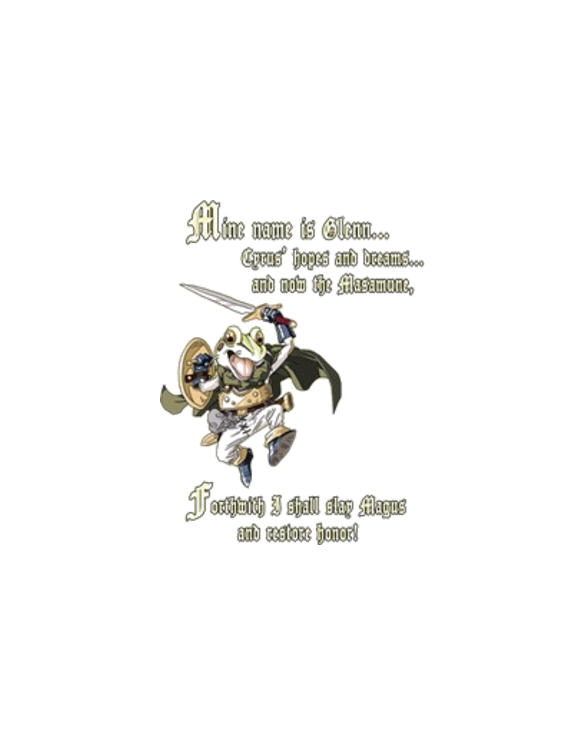 Chrono Trigger - Frog Quote White