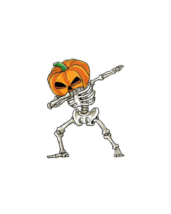 Dabbing Skeleton Tshirt Pumpkin Dance Pumpkin Dab Halloween T-Shirt