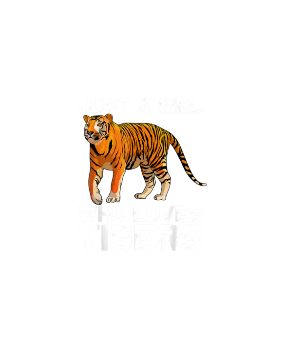Funny Tiger Girl Design Kids Women Mom Tiger Love Wildlife T-Shirt