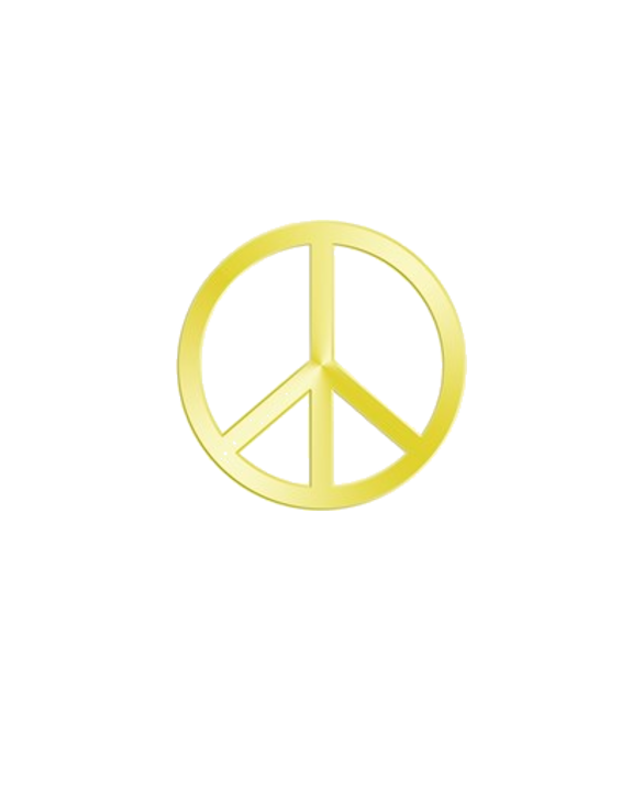 Gold Peace Symbol