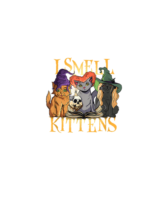 Halloween Witch Cats I Smell Kittens Funny Parody T-Shirt