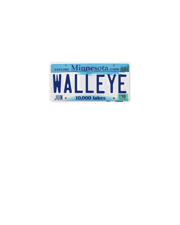 Minnesota Walleye License Plate