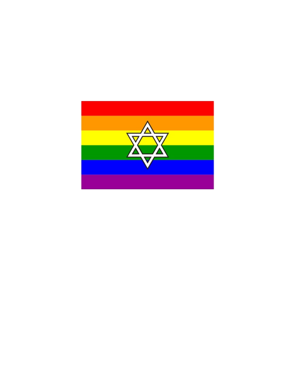 Rainbow Pride Flag With Jewish Star