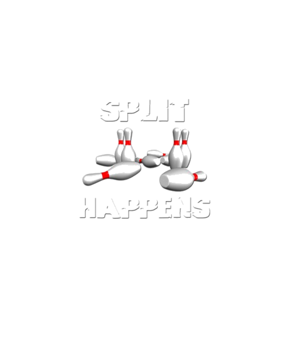 Split Happens Bowling Dark Light T-Shirt