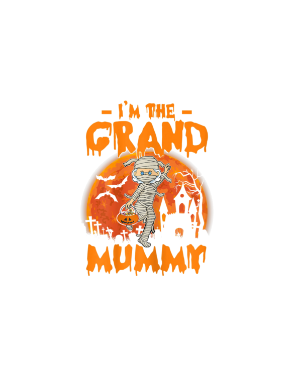 Womens Funny Grandma Halloween Costume Gifts I'm The Grand Mummy T-Shirt