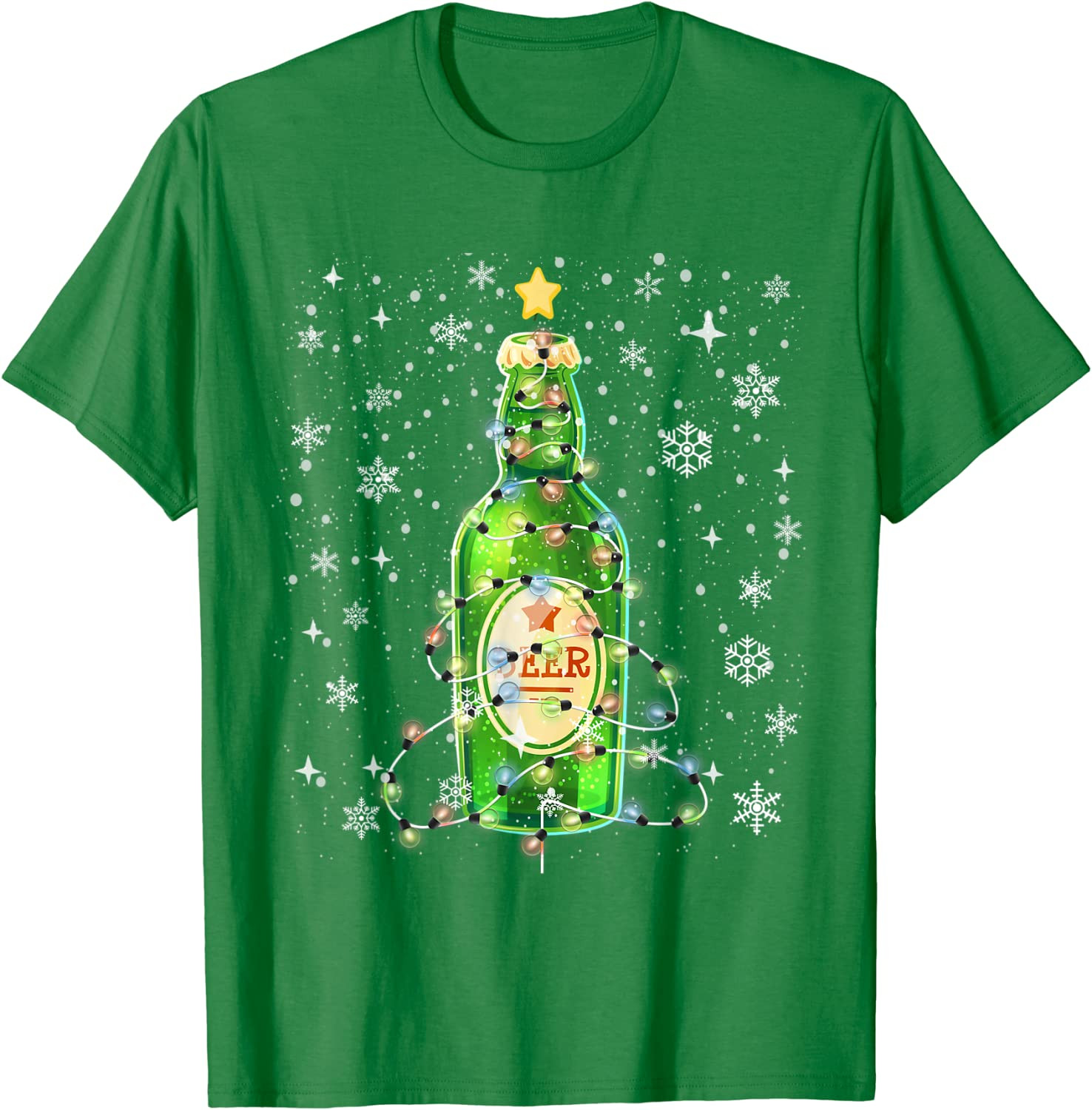 Beer Tree Christmas Drinking Xmas T-Shirt