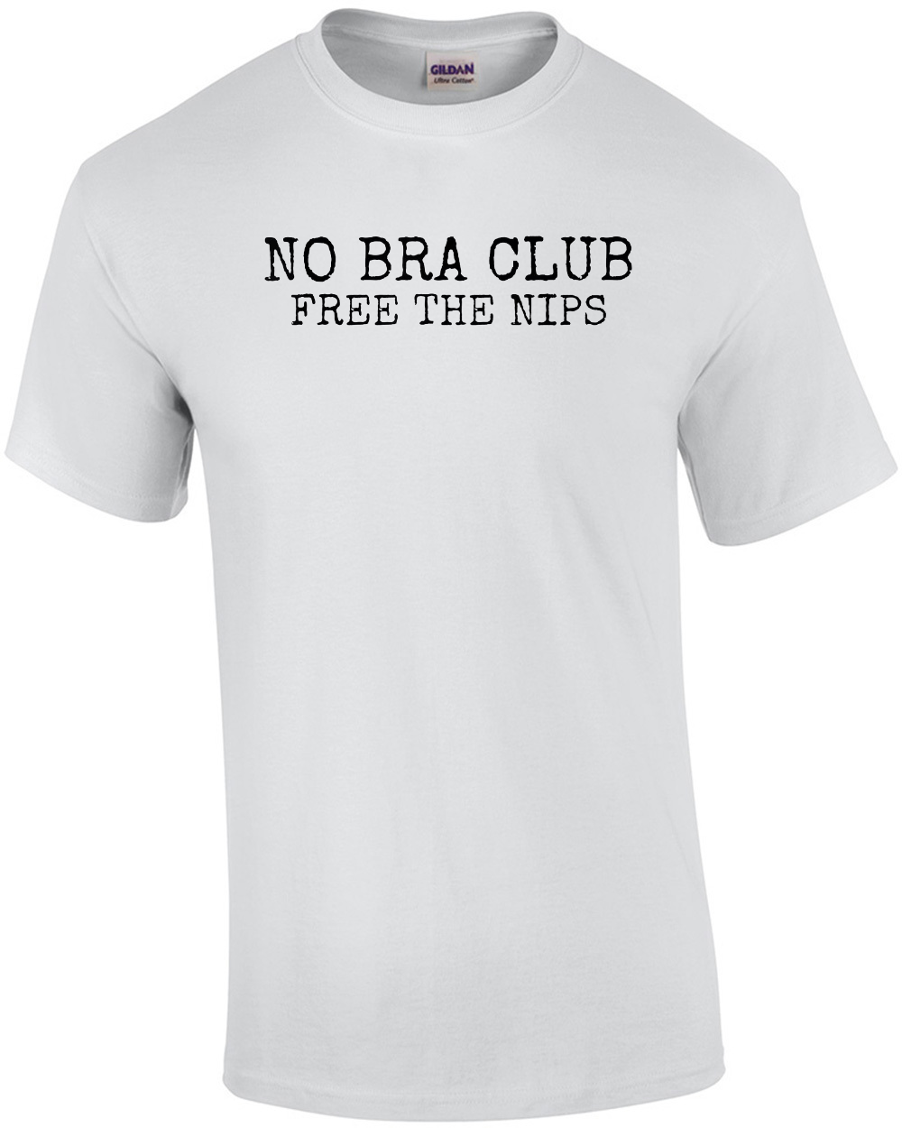 Braless Titty Freedom Feminist Free The Nips No Bra Club T-Shirt