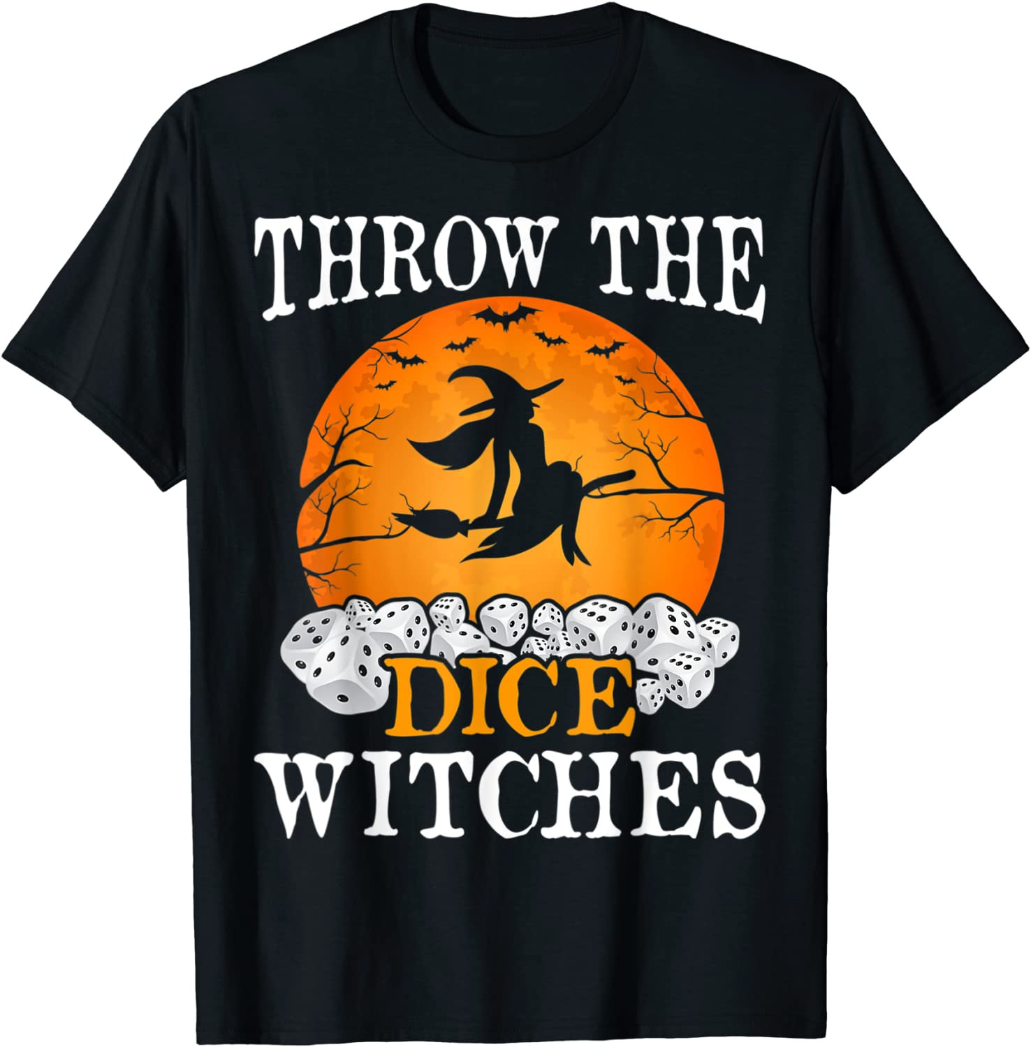 Bunco Throw The Dice Witches Bunco Game Lover Halloween T-Shirt