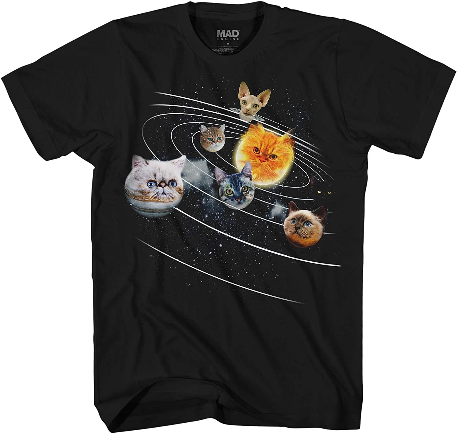 Cat Universe Galaxy Kitten Planets Solar Sun Earth Pluto T-Shirt