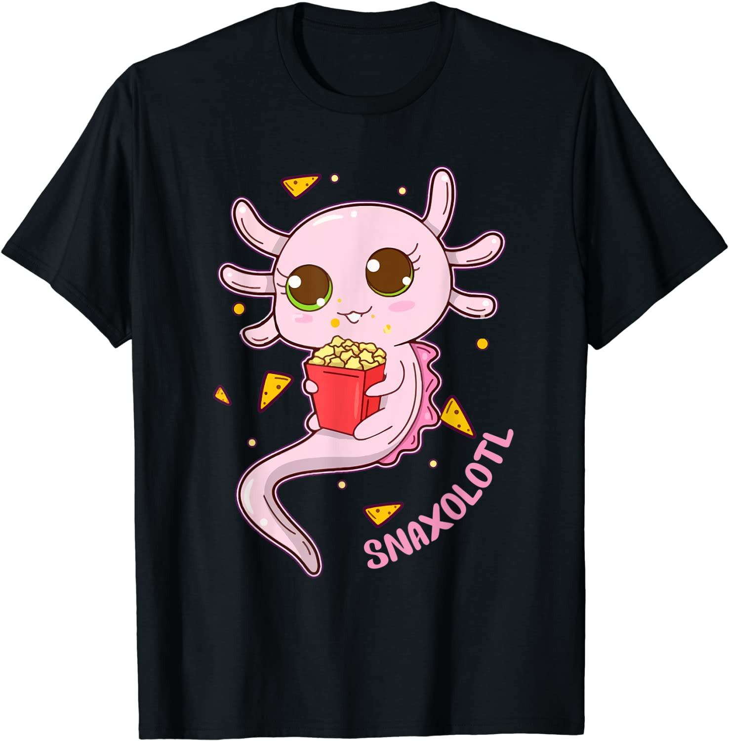 Cute Axolotl Lover Snaxolotl Kawaii Axolotl Food Sweets T-Shirt