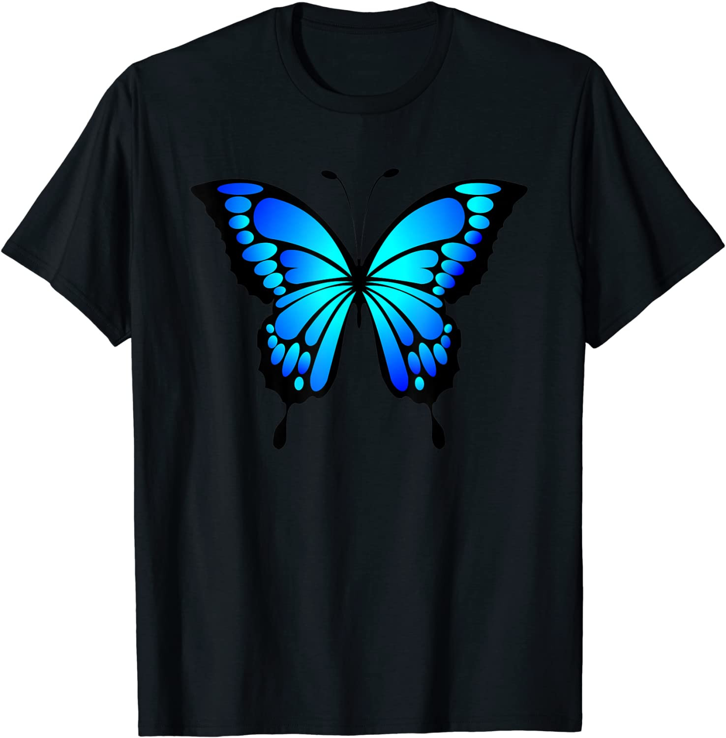 Cute Colorful Blue Butterfly T-Shirt