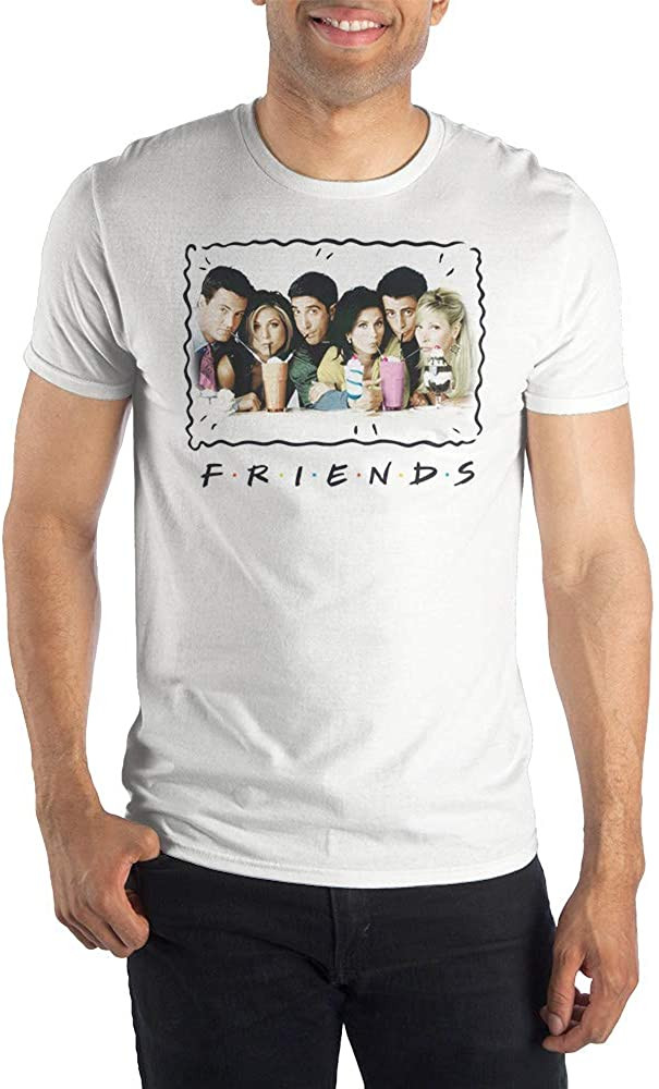 Friends TV Show Merchandise Mens Milkshakes Varsity T-Shirt