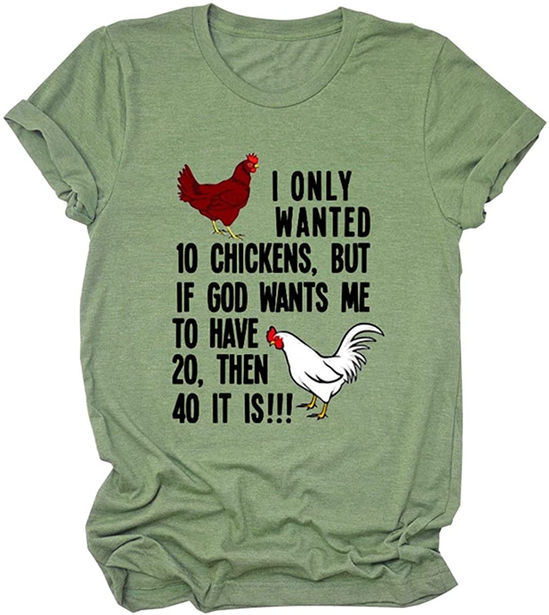 Funny Chicken Graphic T-Shirt