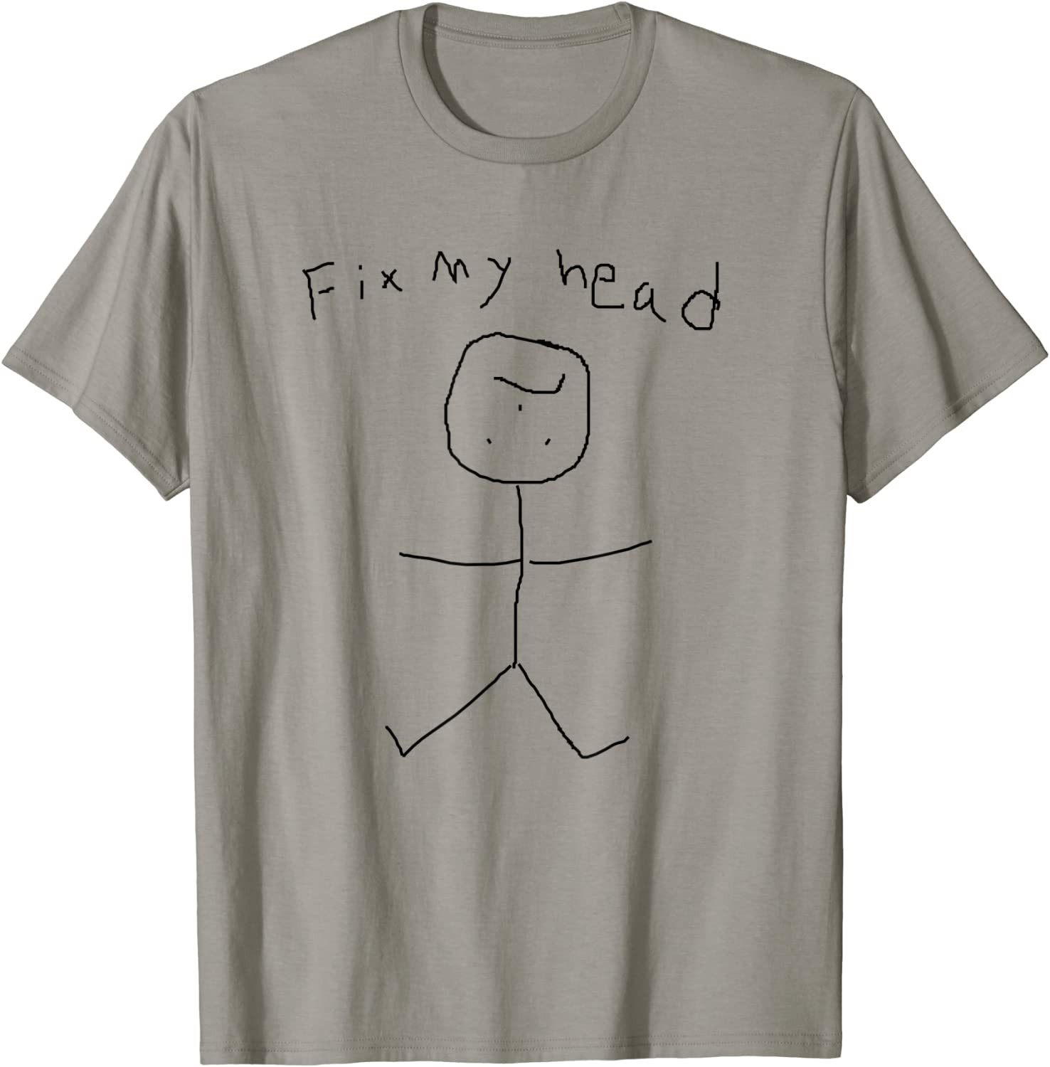 Funny Stick Figure Fix My Head T-Shirt