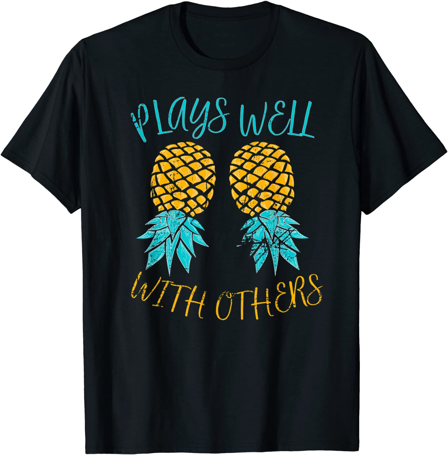 Funny Upside Down Pineapple  T-Shirt