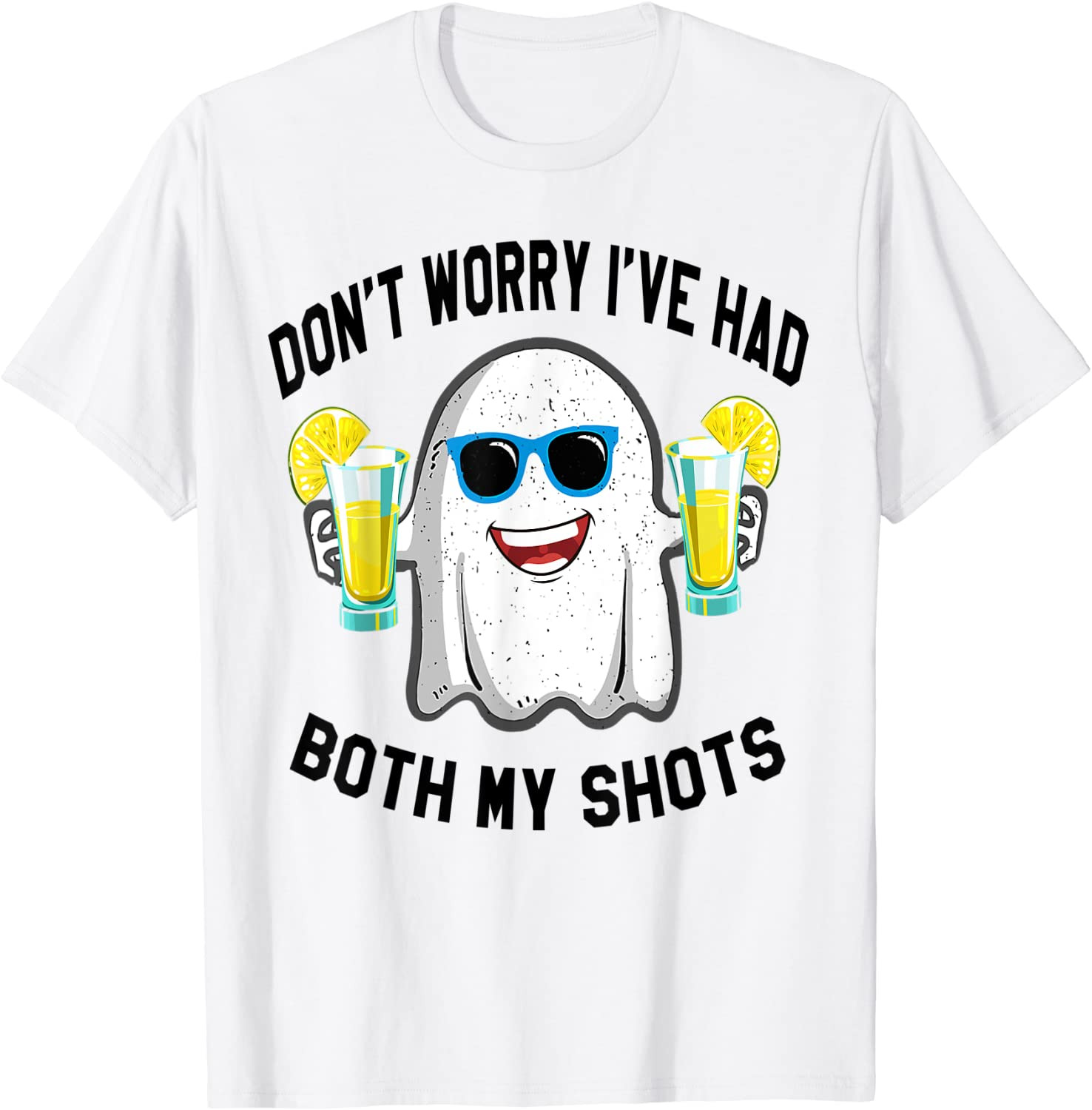 Halloween Ghost I Had My Shots Drinking Squad Halloween T-Shirt