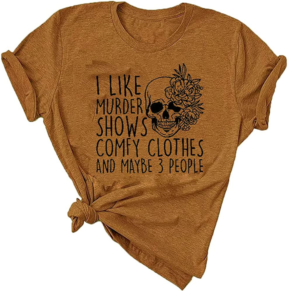 Halloween Women I Like Murder Shows Friends Athletic T-Shirt