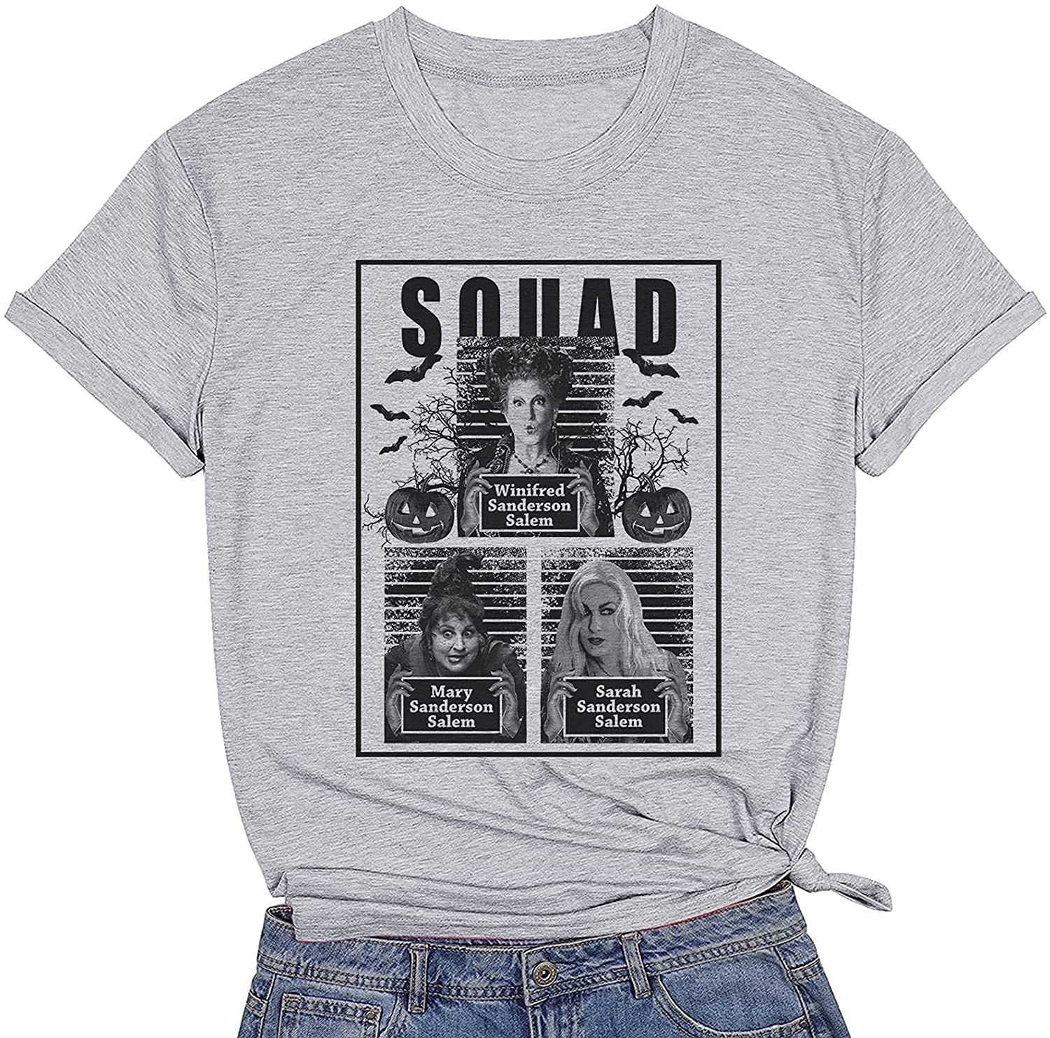 Hocus Pocus Friends Halloween Squad Women Sanderson Sisters T-Shirt