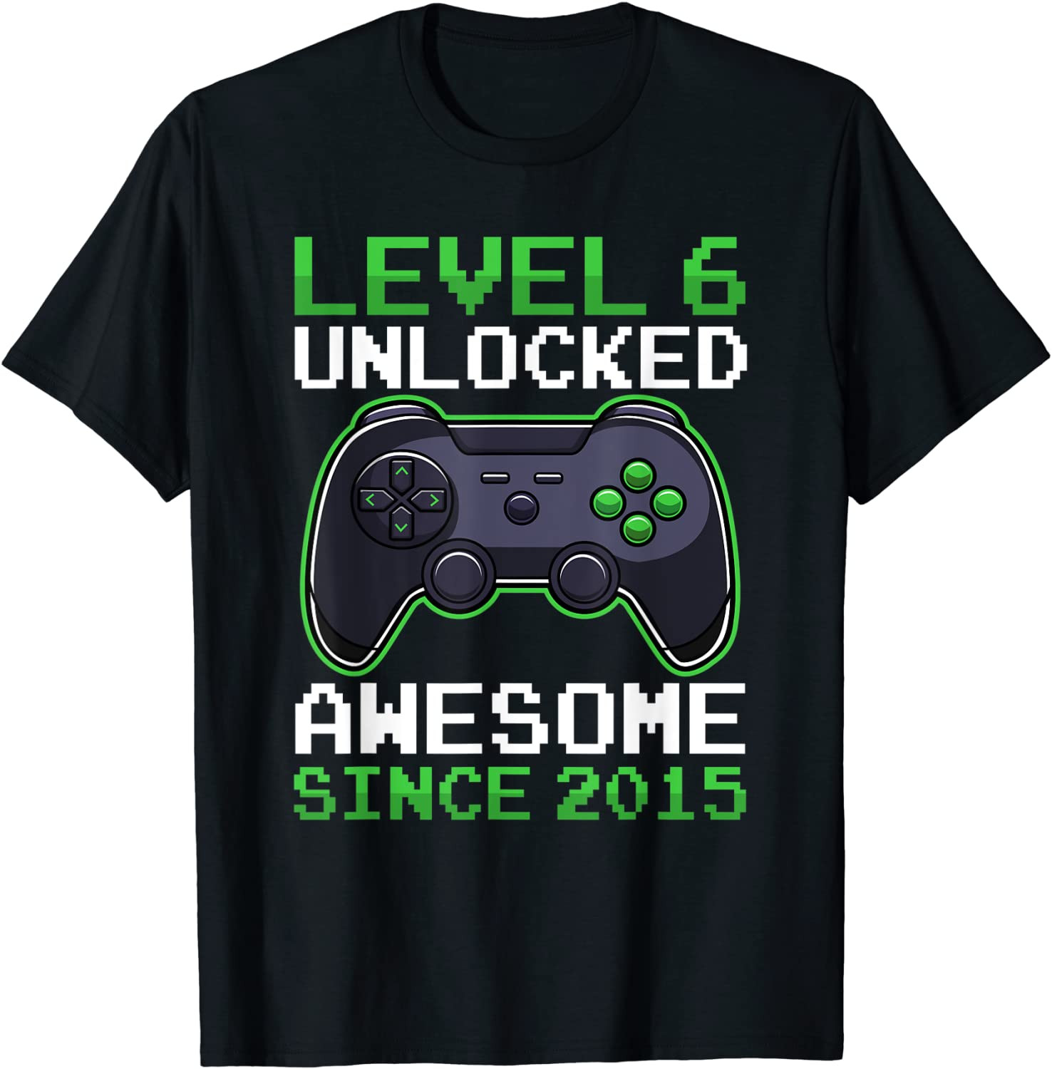 Level 6 Unlocked 6 Years Old Video Gamer Birthday Boy T-Shirt