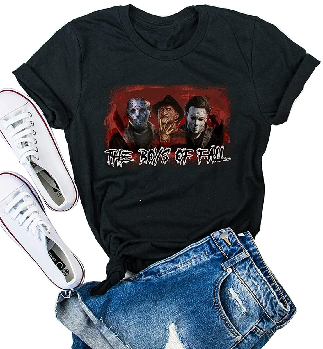 Men's/Halloween Friendss Scary Movies Top T-Shirt