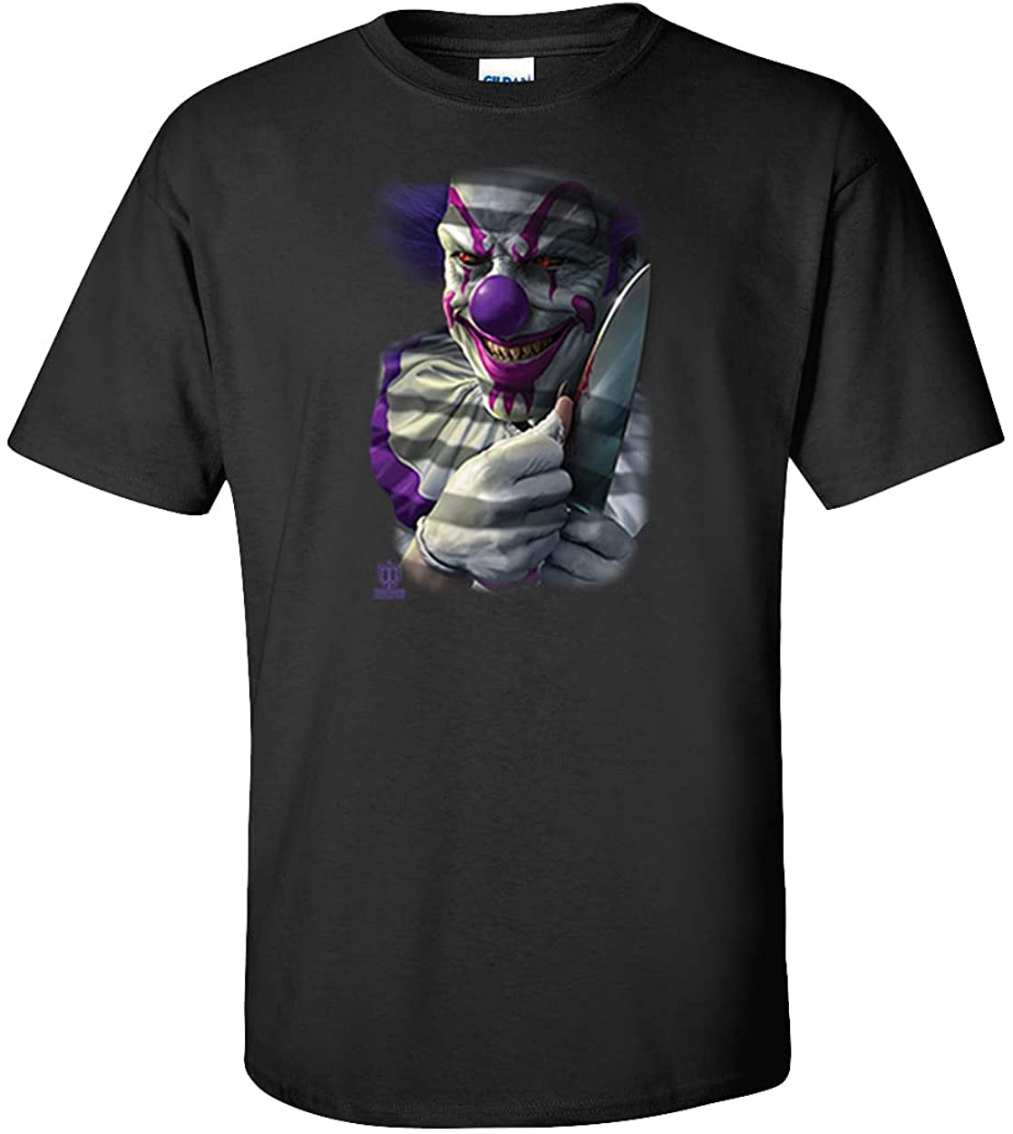 Mischief The Clown Holding A Knife Evil Scary Halloween T-Shirt