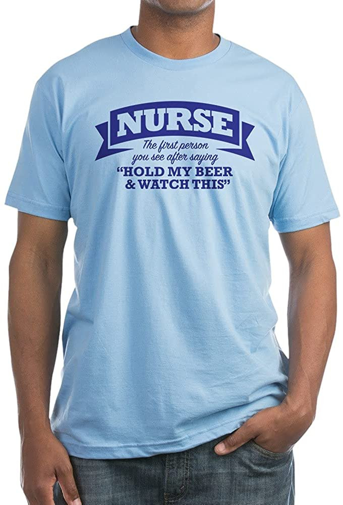 Nurse Hold My Beer & Watch This Fitted T-Shirt