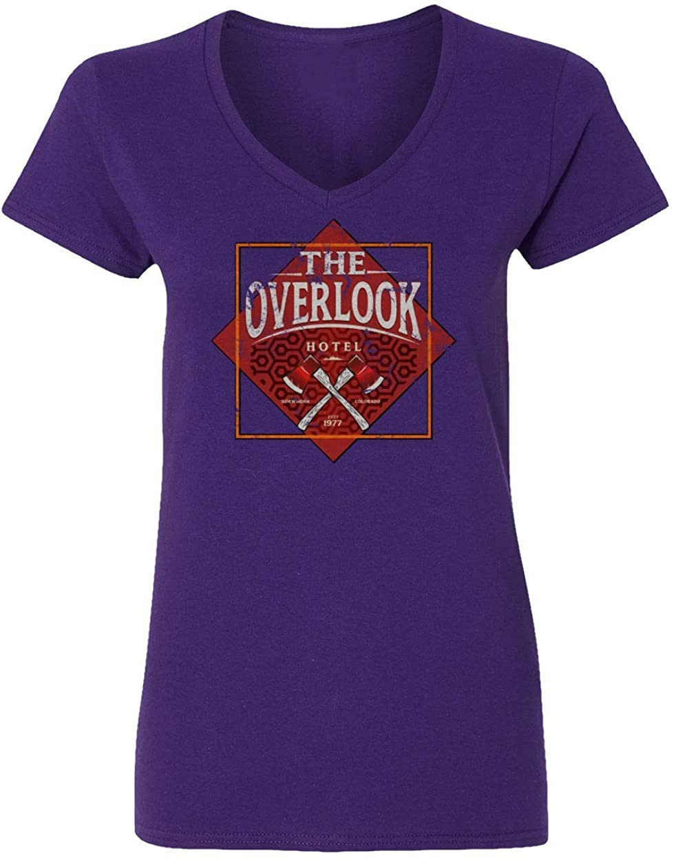 Overlook Hotel Shining King Halloween Womens Vneck T-Shirt