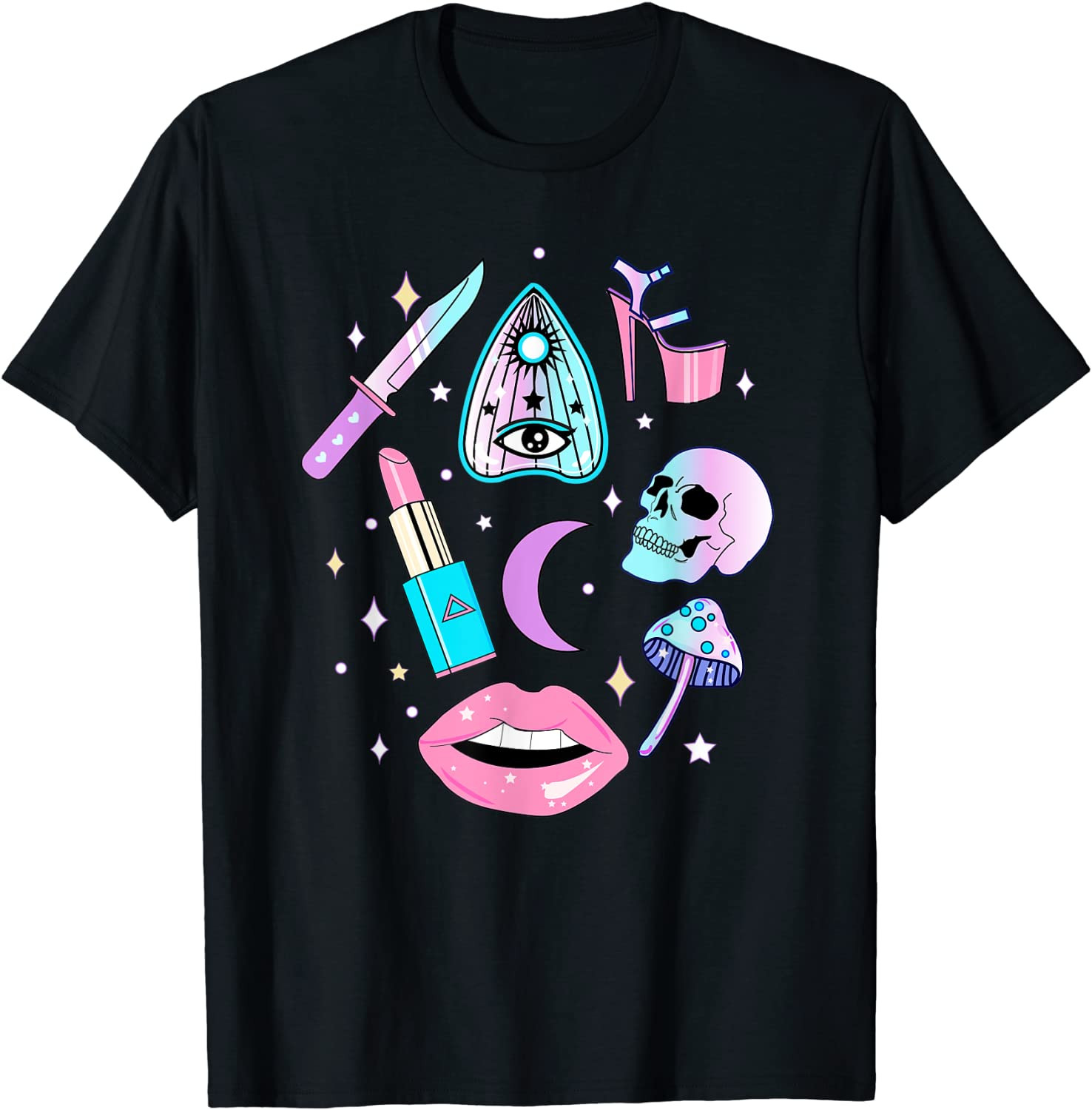 Pastel Goth Kawaii Witch Creepy Cute T-Shirt