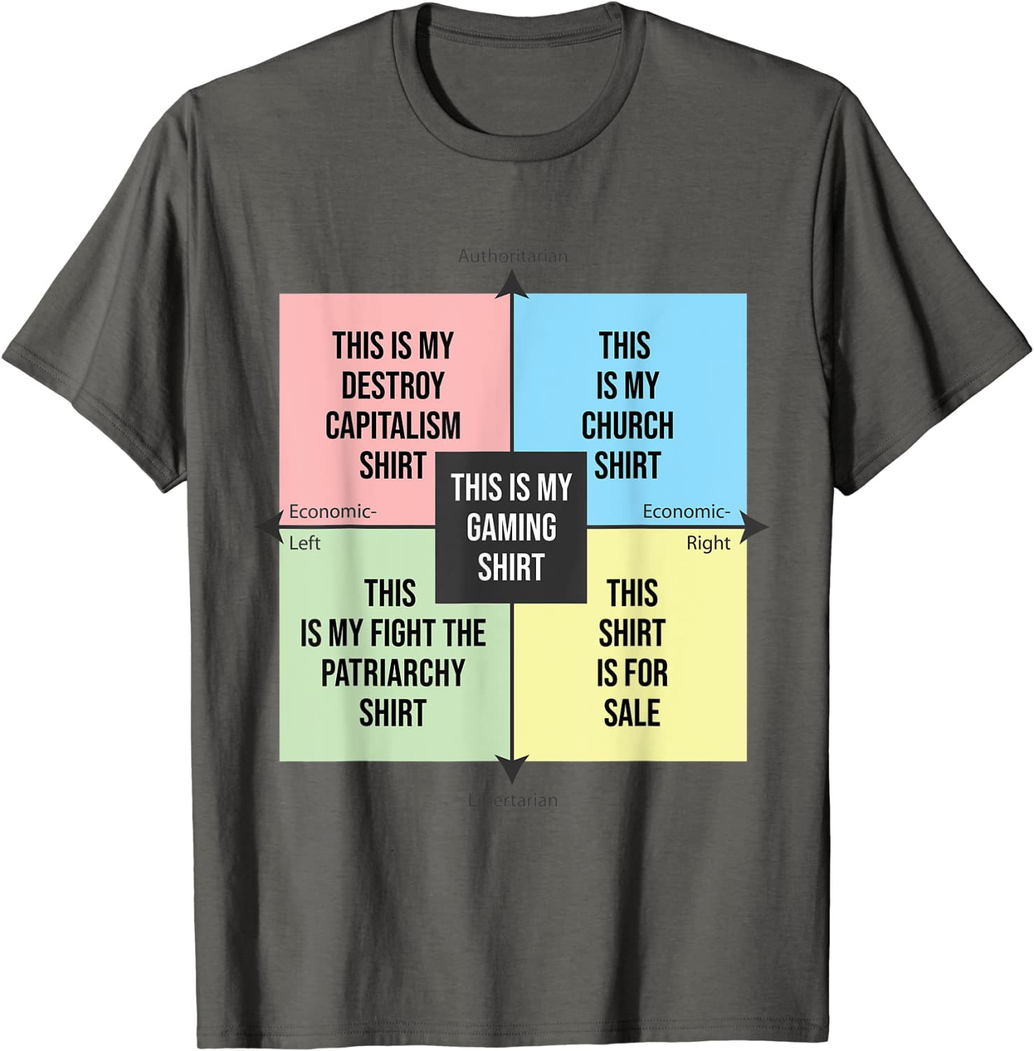 Political Compass Memes Video Games Gaming T-Shirt