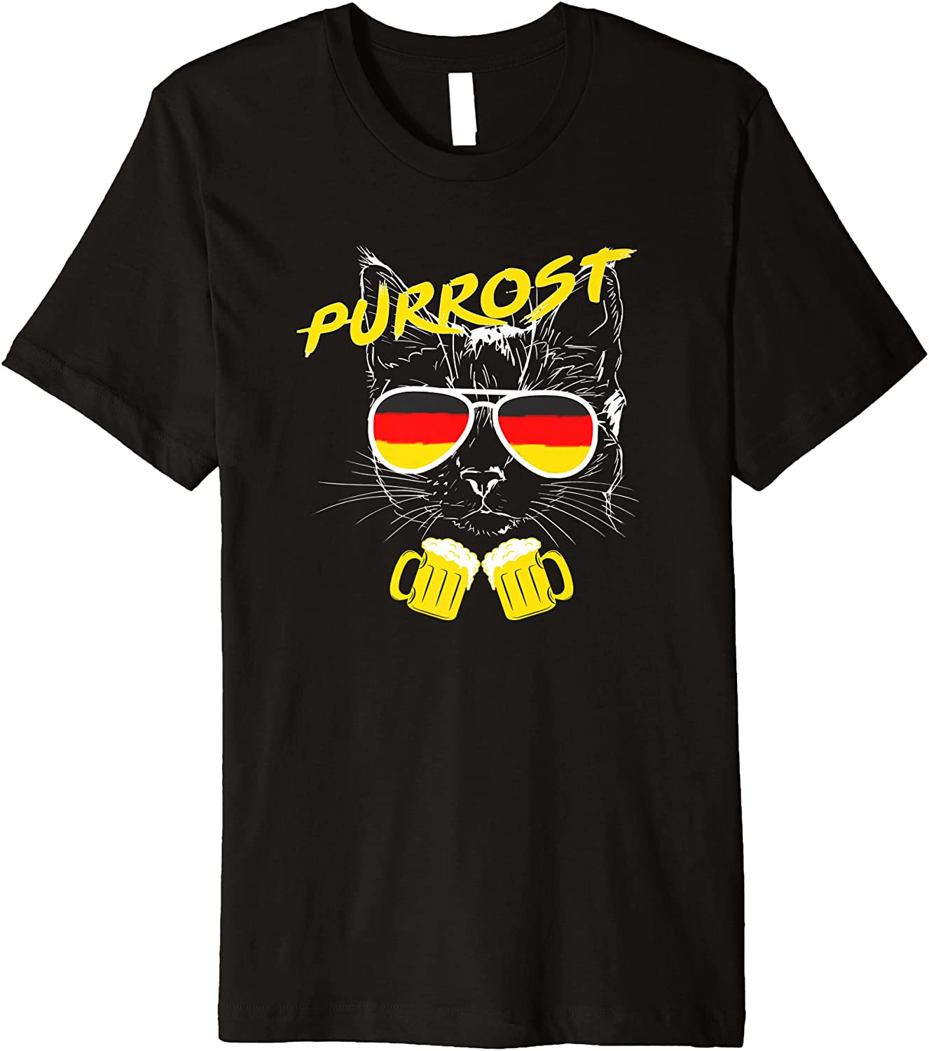 Purrost Beer Drinking Cat Oktoberfest T-Shirt