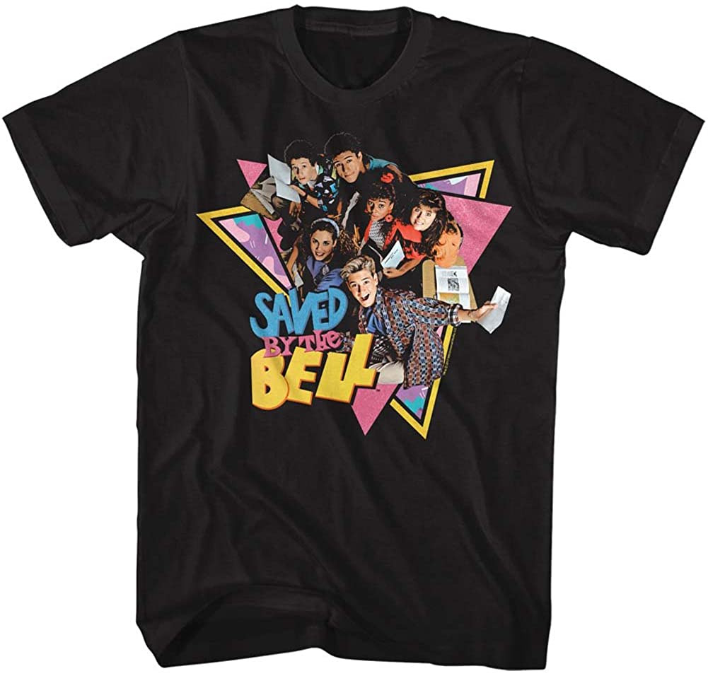 Saved By The Bell 1980's Sitcom Group Triangles T-Shirt