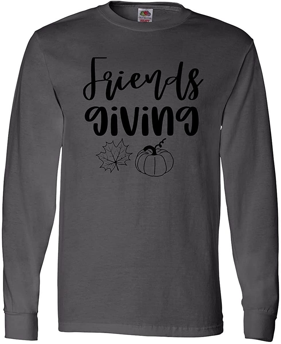 Thanksgiving Friendsgiving Pumpkin And Leaf T-Shirt