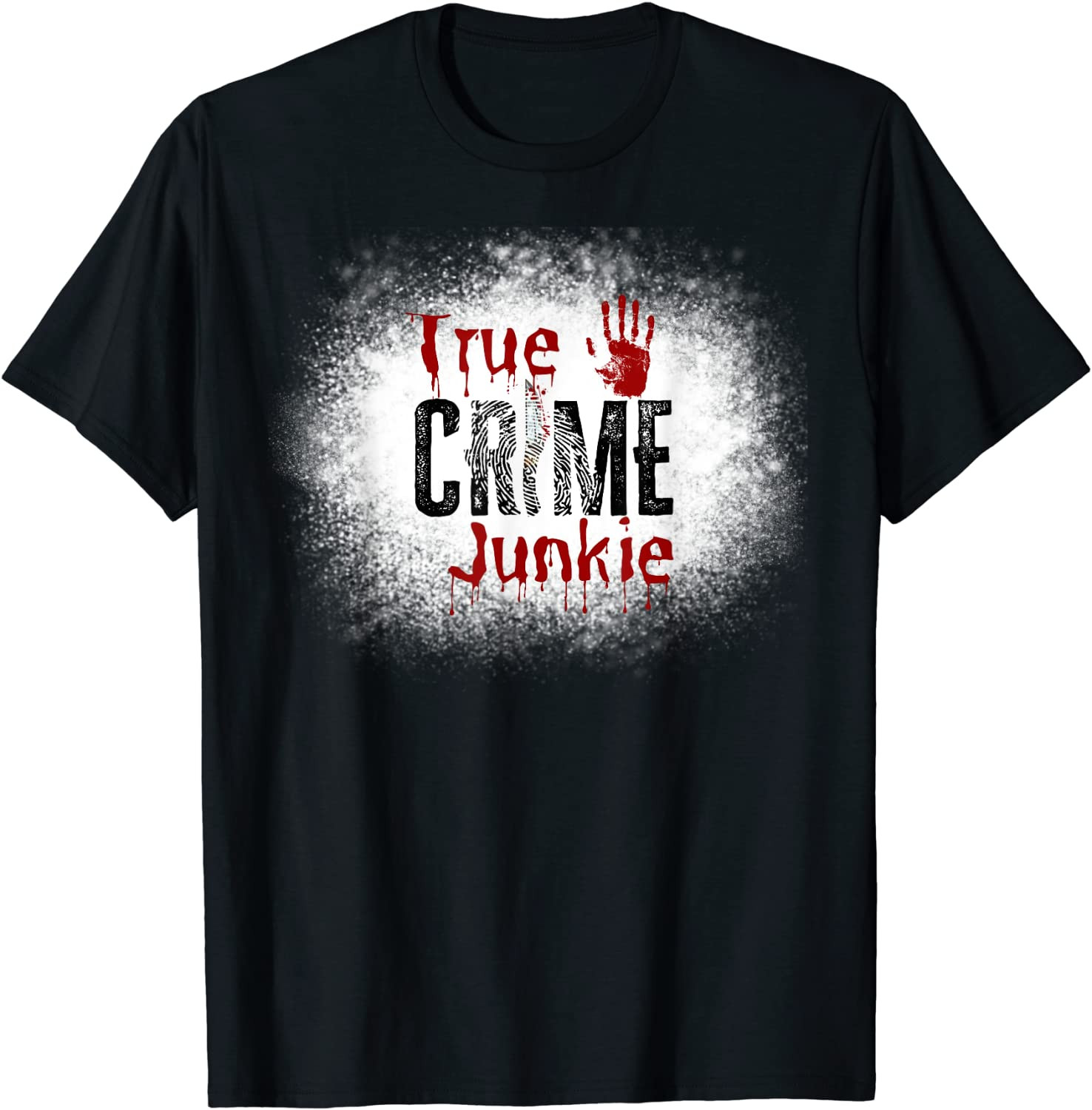 True Crime Junkie Bloody Handprint Knife T-Shirt