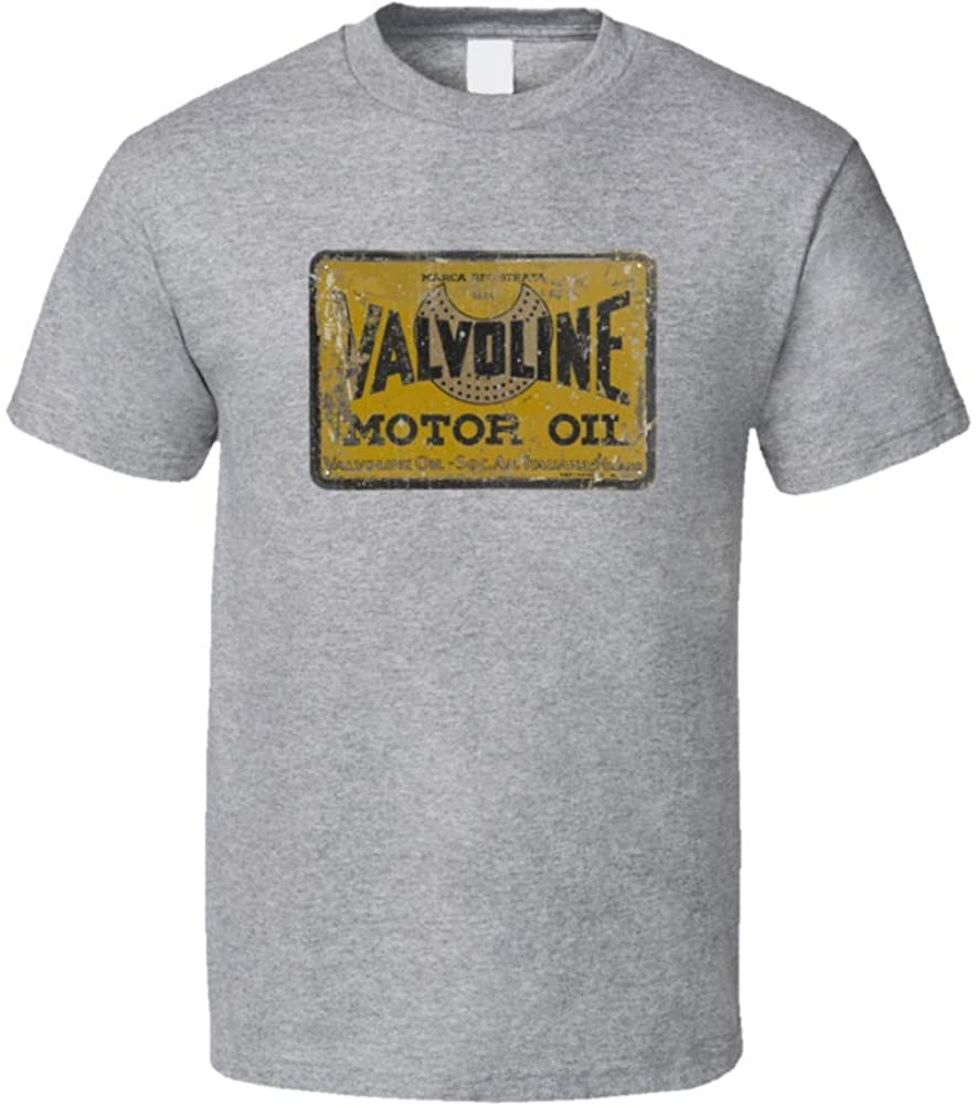 Valvoline Vintage Motor Oil Logo Cool Fan Mechanic Gift Worn Look T-Shirt