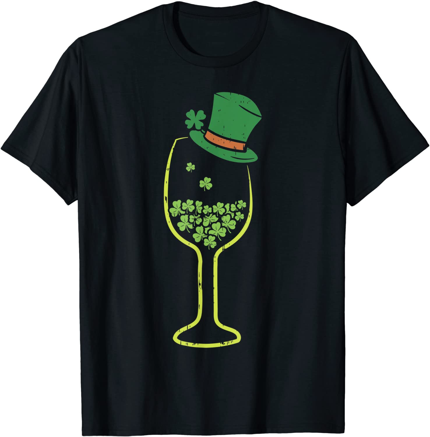 Wine Shamrocks Art  T-Shirt