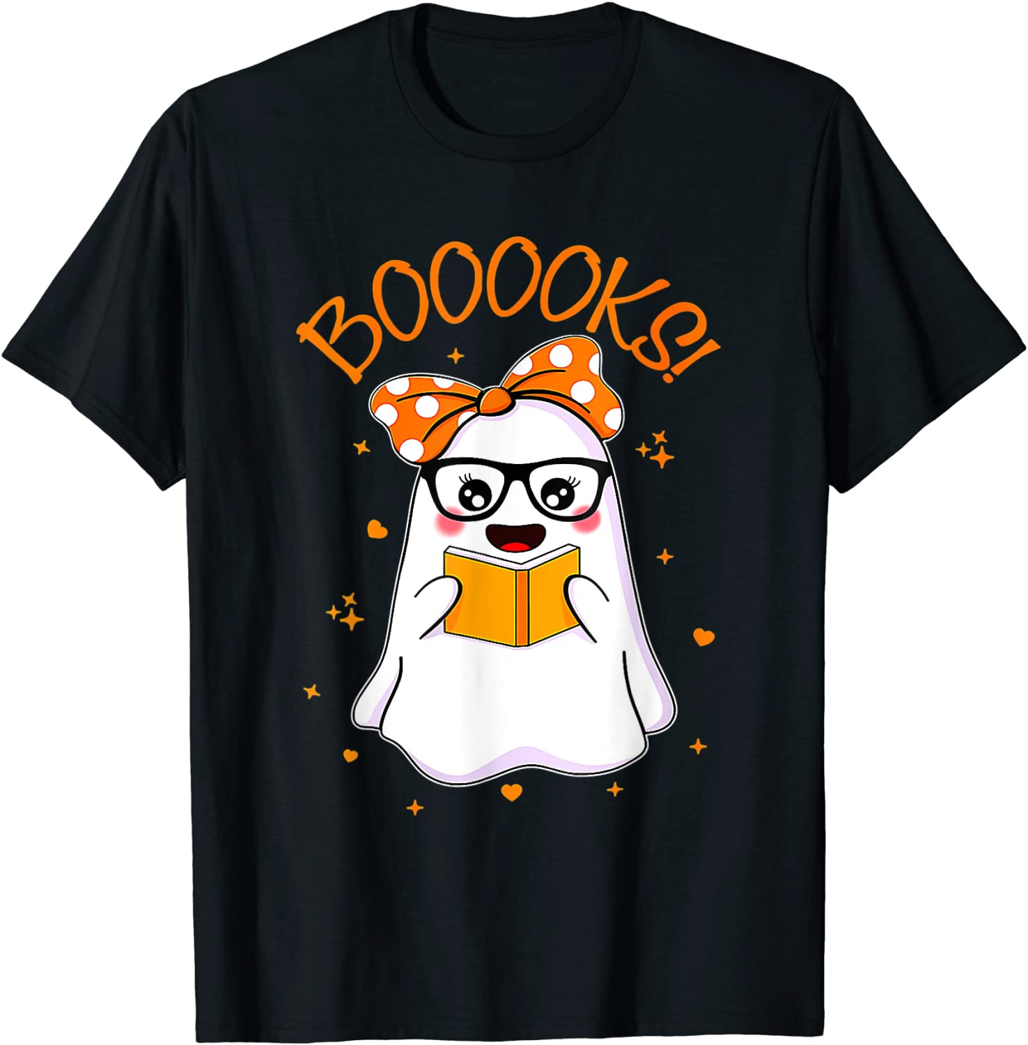 Booooks! Cute Ghost Reading Library Books Halloween Teacher T-Shirt