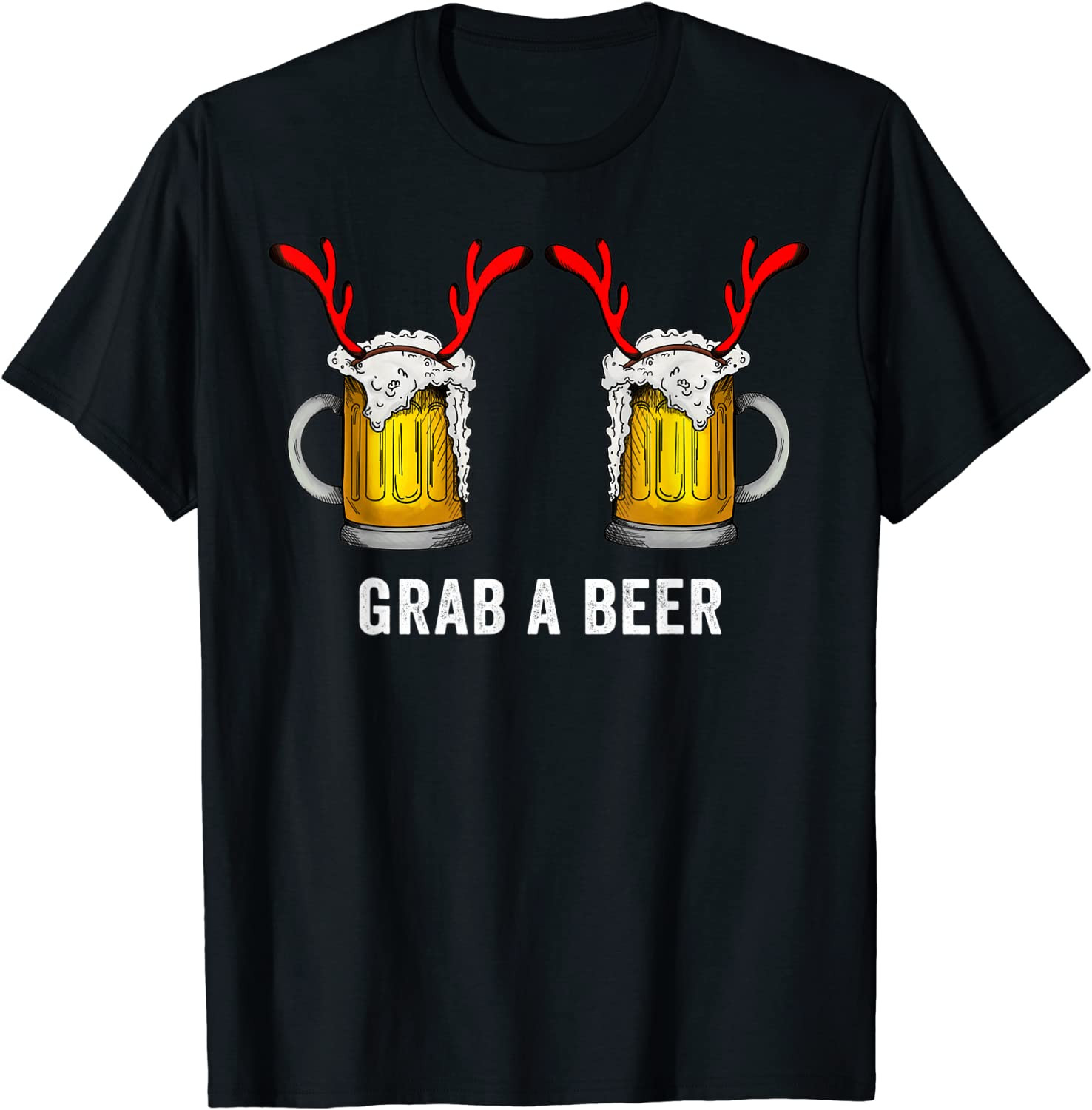 Grab A Beer Boobs Ugly Christmas  Sexy T-Shirt