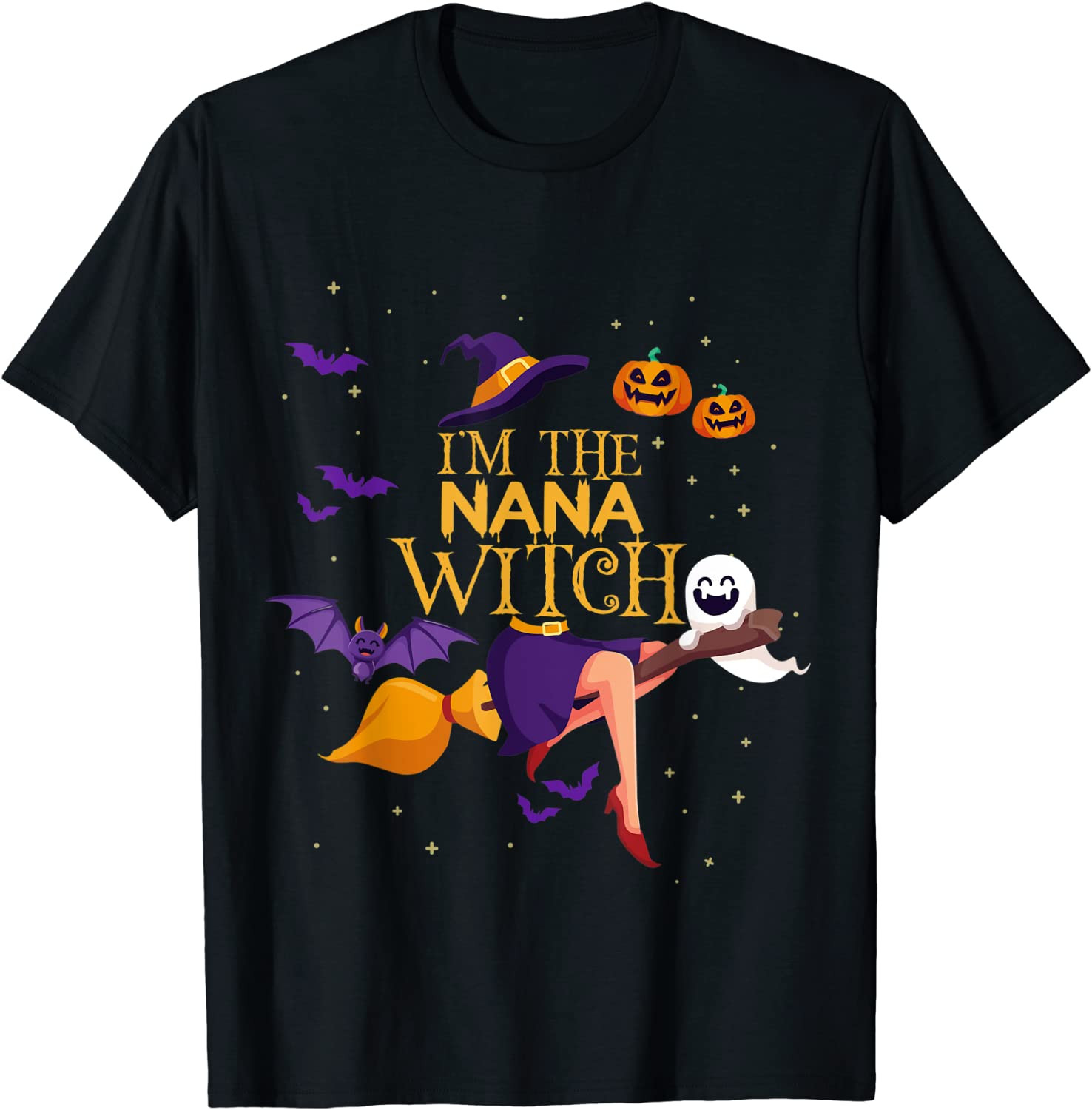 I'm The NANA Witch Halloween Pumpkin Group Costume Gift T-Shirt