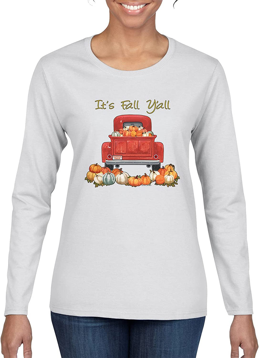 Pumpkin Truck It's Fall Ya'll Halloween T-Shirt