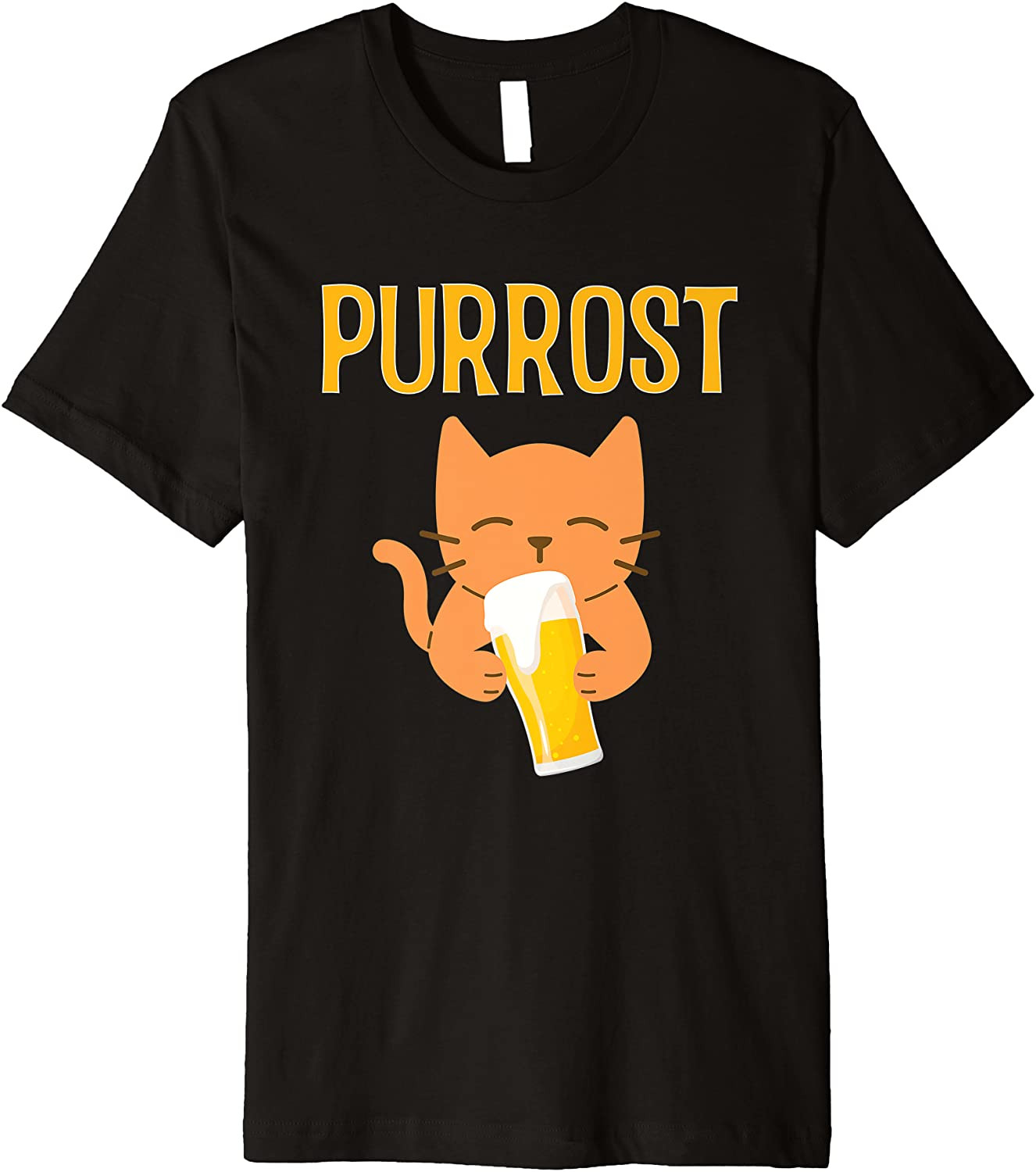 Purrost Prost Oktoberfest Beer Drinking Cat T-Shirt