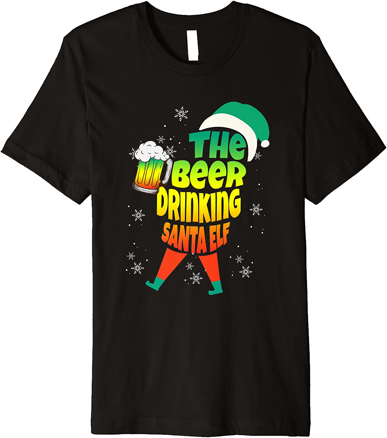 Santa Claus Christmas Party I The Beer Drinking Santa Elf T-Shirt