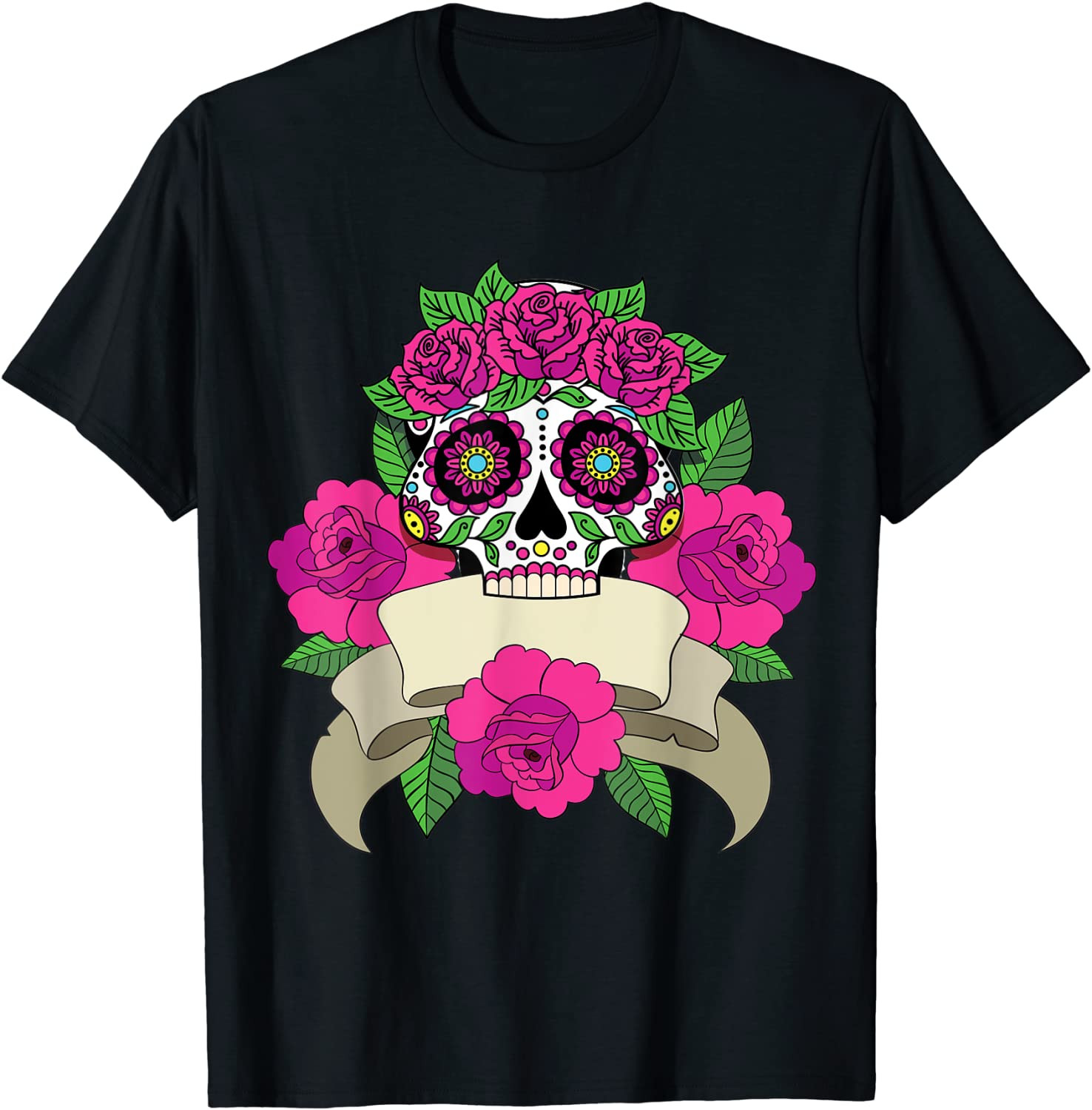 Sugar Skull, Day Of Death, Dia De Los Muertos, Halloween 2 T-Shirt