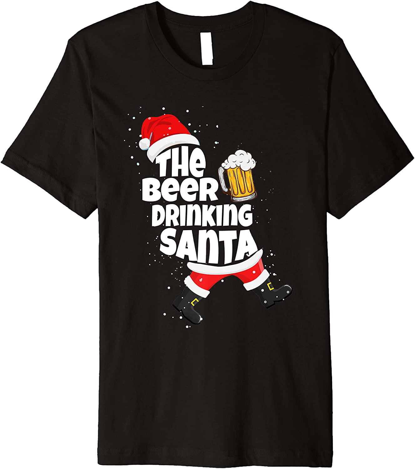 The Beer Drinking Santa Claus - Christmas Party Santa Claus T-Shirt