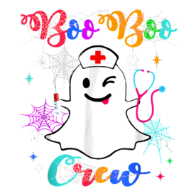 Funny Ghost EMS EMT Paramedic Nurse Halloween Boo Boo Crew T-Shirt