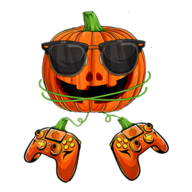 Halloween Jack O Lantern Gamer Funny Video Games Boys Kids T-Shirt