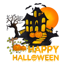 Happy Halloween Costumes Funny Pumpkins House Men Women Kids T-Shirt