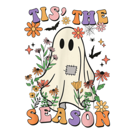 Tis' The Season Retro Halloween Party Funny Ghost Pumpkin T-Shirt